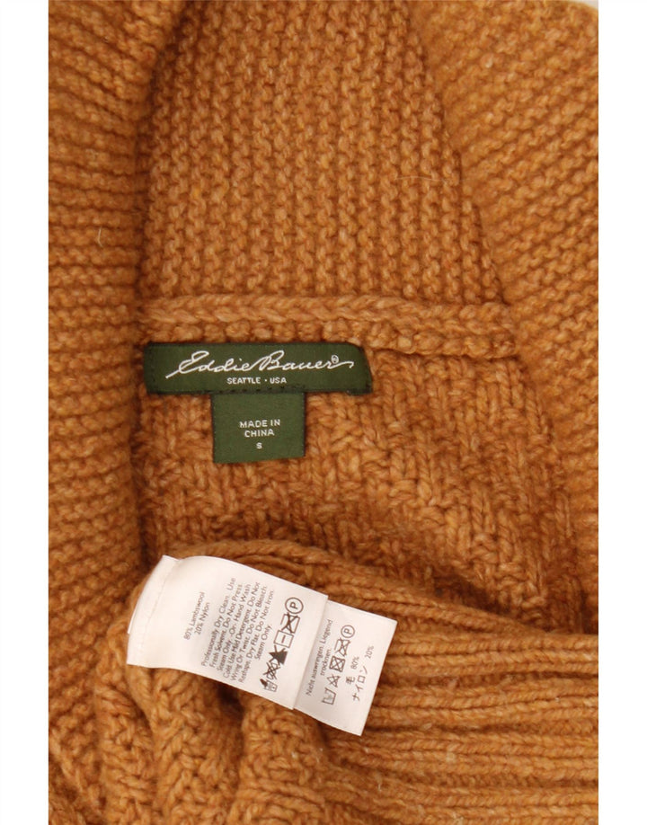 EDDIE BAUER Damen-Strickjacke in Übergröße, Gr. 10, kleine braune Lammwolle