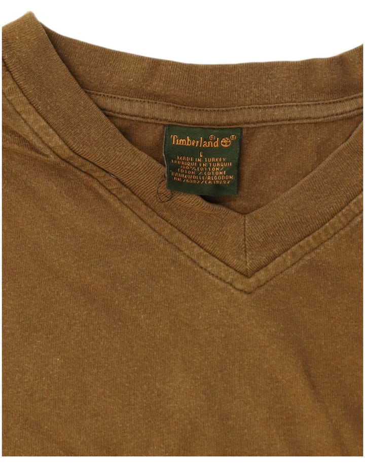 TIMBERLAND Herren T-Shirt Top Large Khaki Baumwolle
