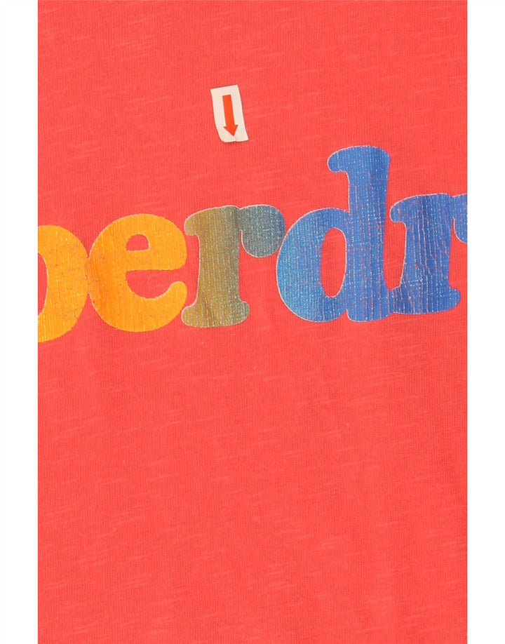 Superdry Herren T-Shirt mit Grafik, Größe S, Rot, Baumwolle