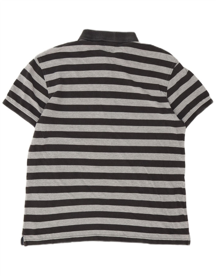 Levi's Herren-Poloshirt XL, grau gestreift, Baumwolle