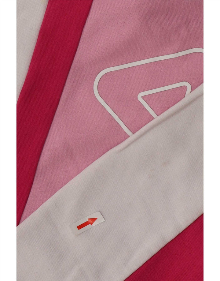 Fila Damen-Pullover, übergroßer Crop-Sweatshirt, Gr. 16, Größe L, Weiß, Farbblock