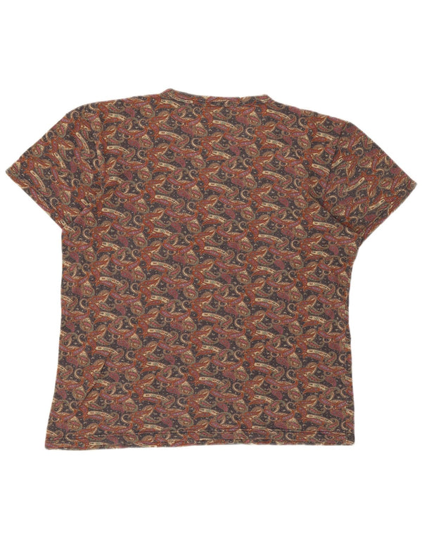 Cerruti 1881 Damen Grafik-T-Shirt-Oberteil UK 6 XS Mehrfarbig Paisley