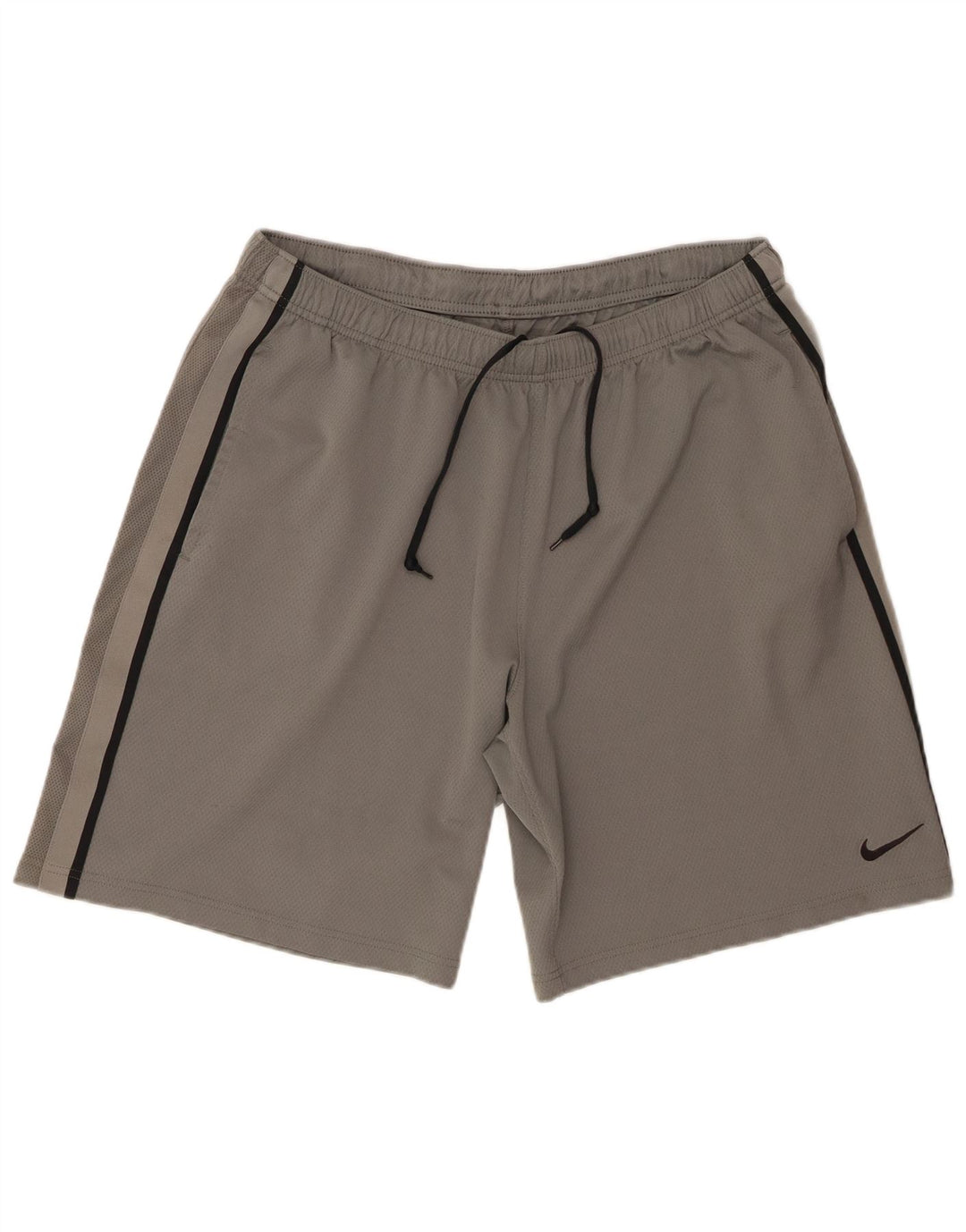 Nike Herren-Sportshorts, großes grau gestreiftes Polyester