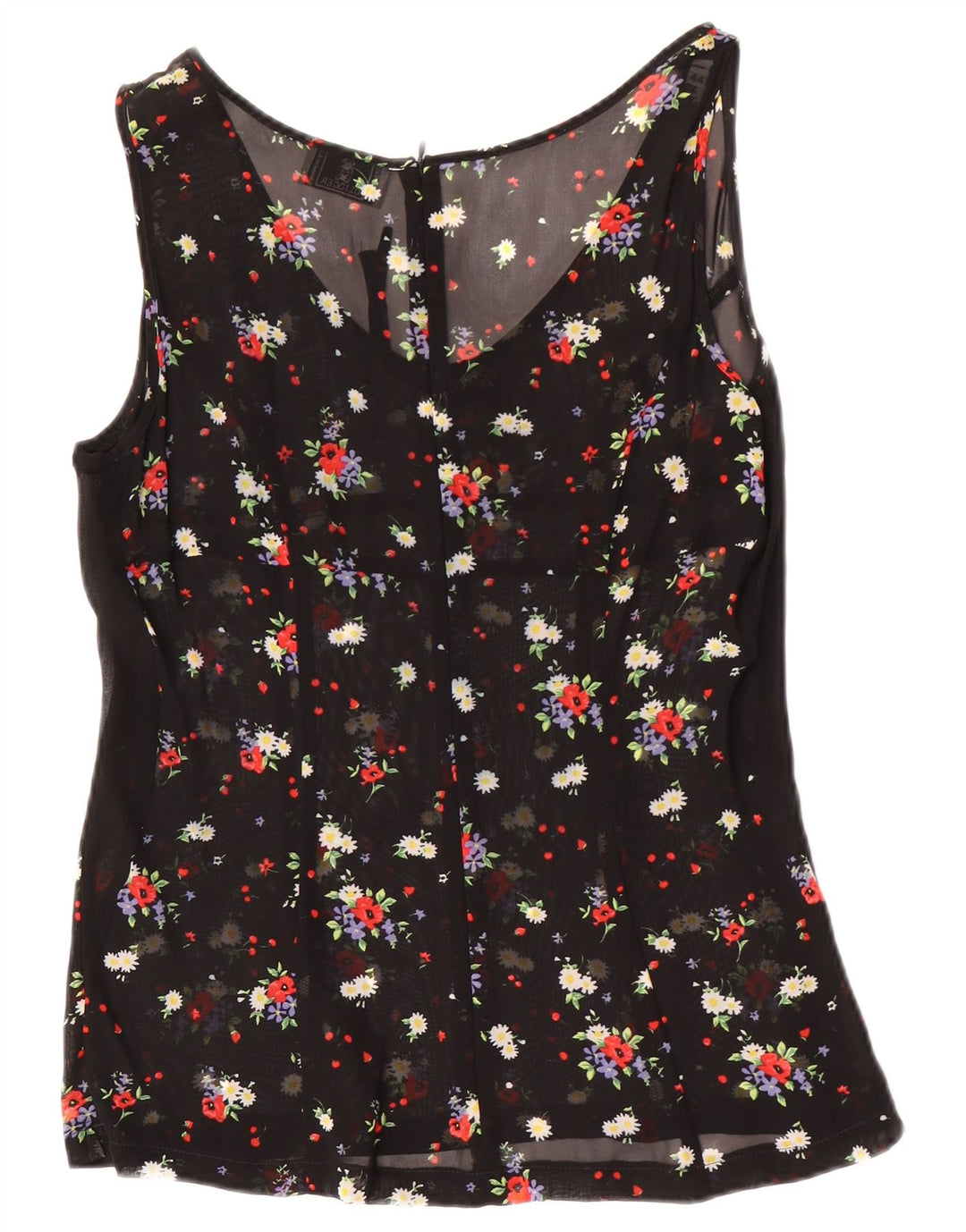 Oliver By Valentino Damen ärmelloses Blusenoberteil IT 44 Mittelschwarz geblümt