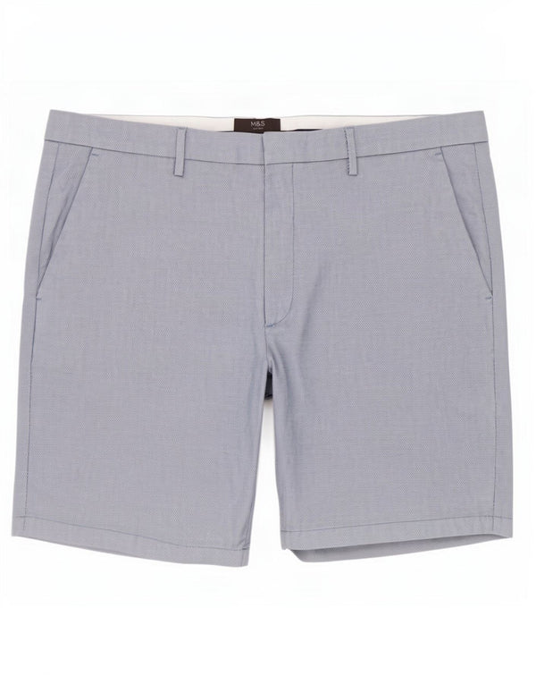 Marks & Spencer Herren Chinoshorts XL W40 Blaue Baumwolle