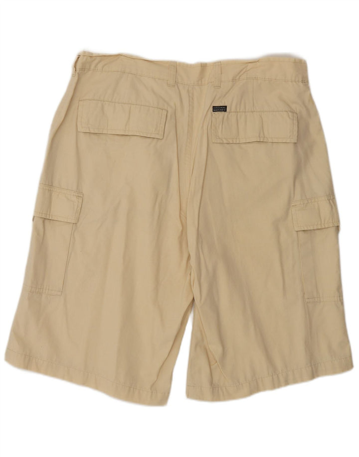 VINTAGE Damen Cargoshorts W34 Große Beige Baumwolle