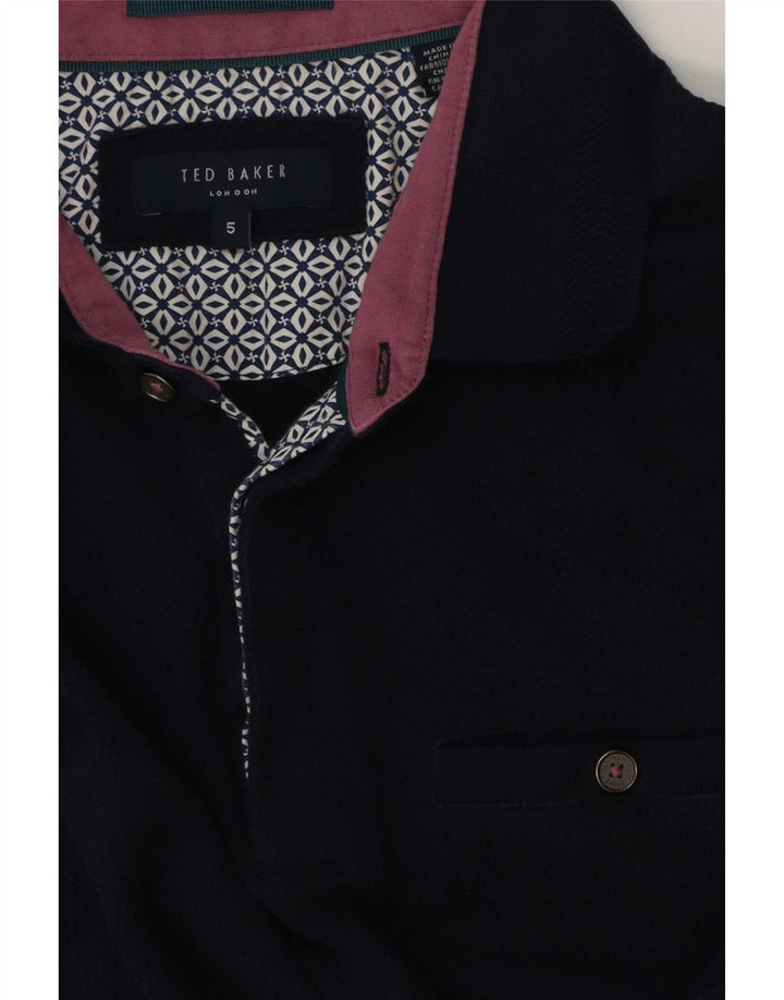 Ted Baker Herren-Poloshirt, Größe 5 XL, Marineblau