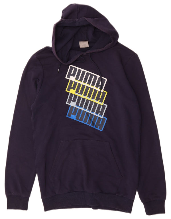 Puma Herren Graphic Hoodie Pullover XS Marineblau Baumwolle