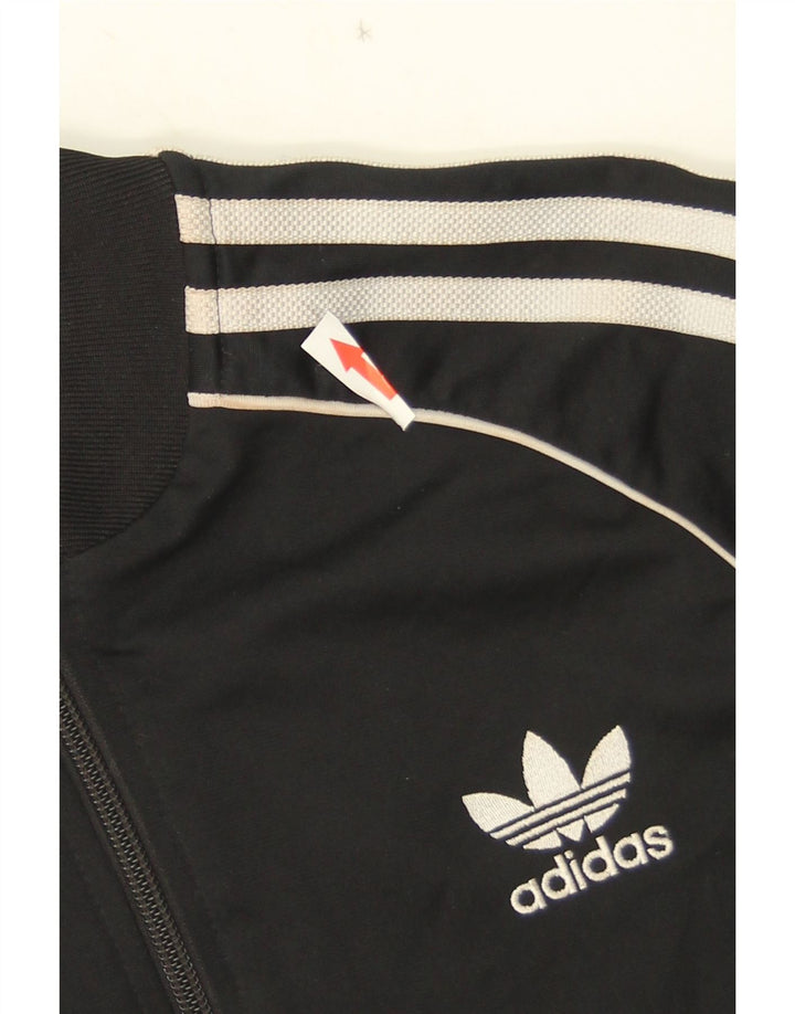 Adidas Jungen Trainingsanzug Top Jacke 11-12 Jahre Schwarzes Polyester