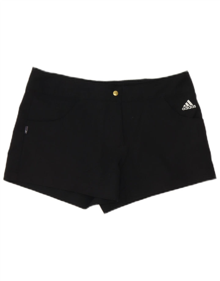 Adidas Damen Casual Shorts UK 12 Medium W32 Schwarz Polyester