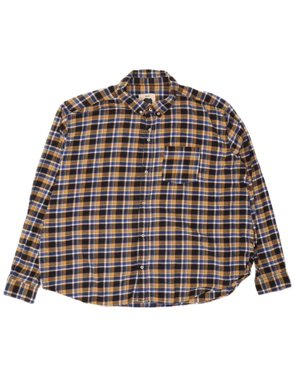 BadRhino Herren-Flanellhemd 3XL, marineblau, kariert, Baumwolle