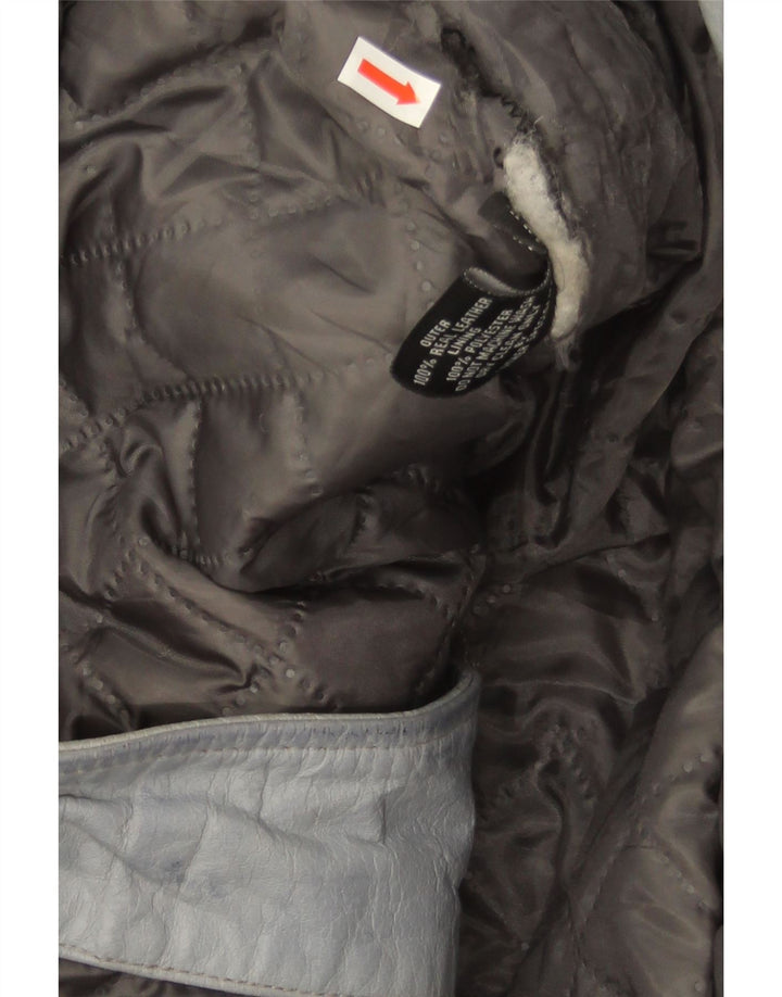 Smart Range Damen-Bikerjacke aus Leder, UK 20 2XL, blaues Leder