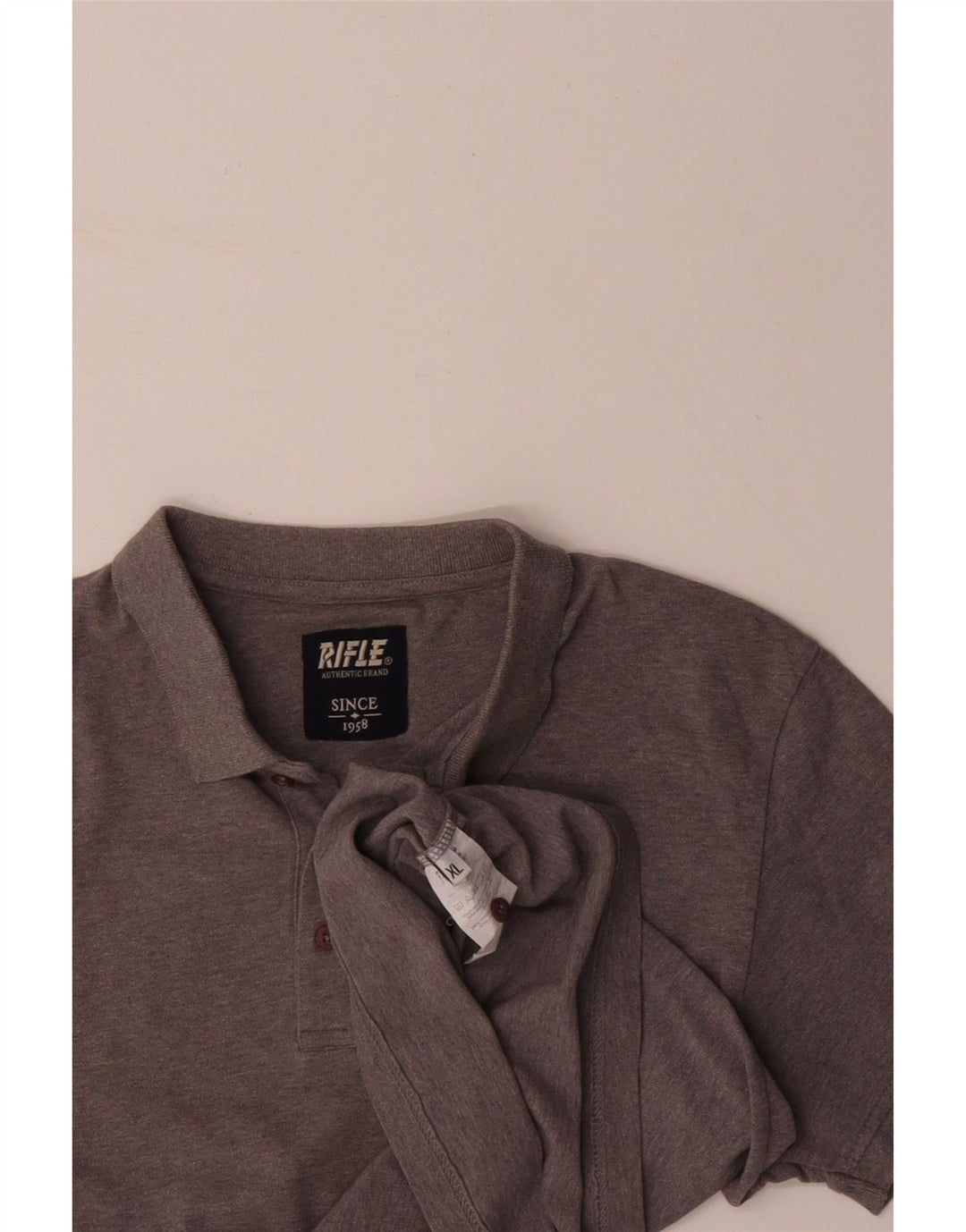 RIFLE Herren Poloshirt XL Grau Baumwolle
