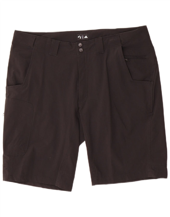 Adidas Herren Cargo Shorts W36 Großes schwarzes Nylon