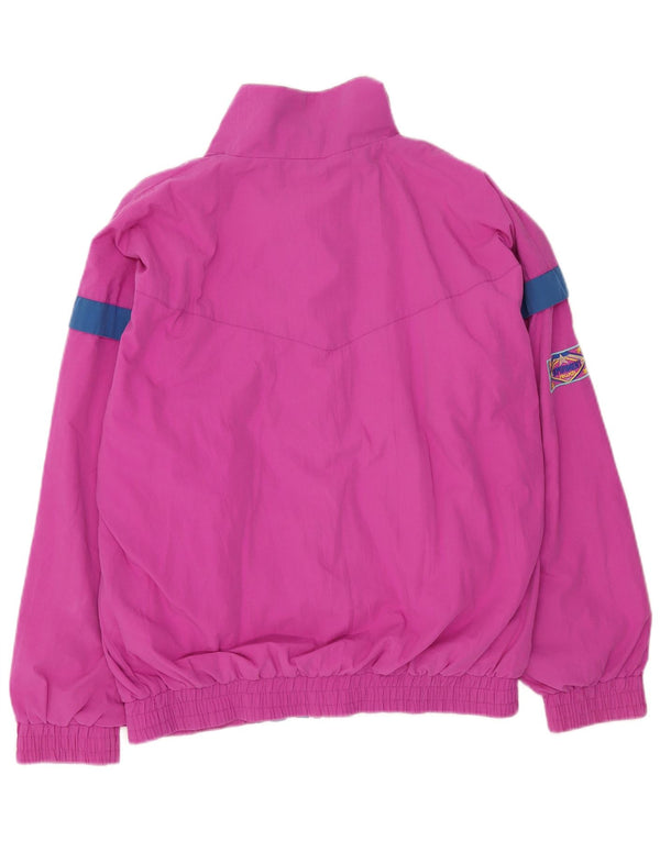 Reusch Mens Tracksuit Top Jacket Large Pink Colourblock Polyester