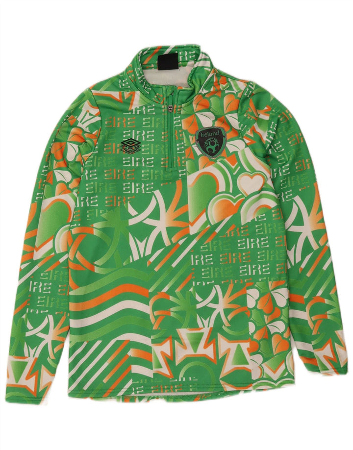 Umbro Mädchen-Trainingsanzug mit grafischem Pullover, 11–12 Jahre, Größe L, Grün