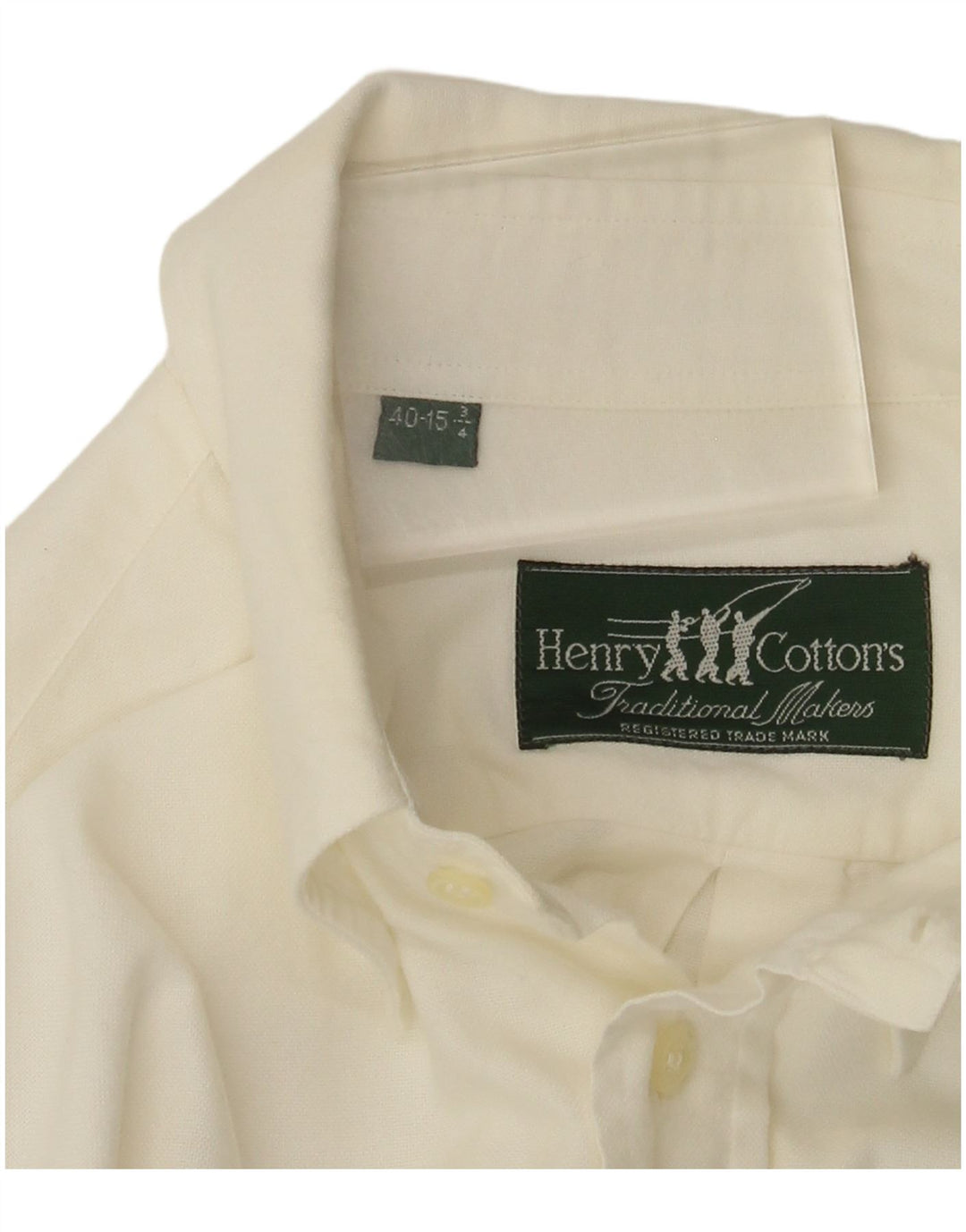 Henry Cottons Herrenhemd Größe 40 15 3/4 Mittelweiß