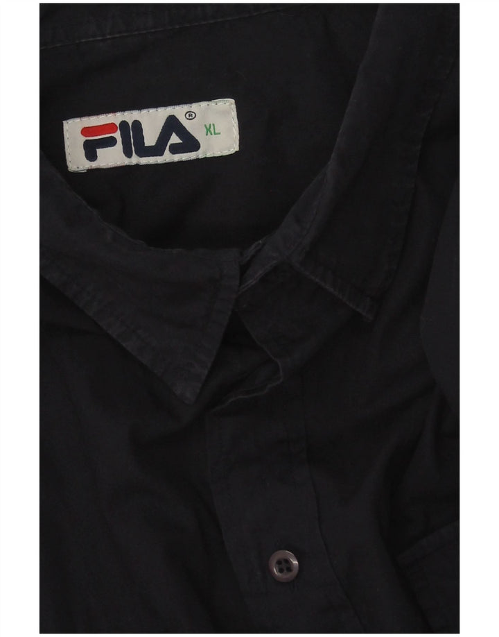 Fila Herrenhemd XL Marineblau Baumwolle
