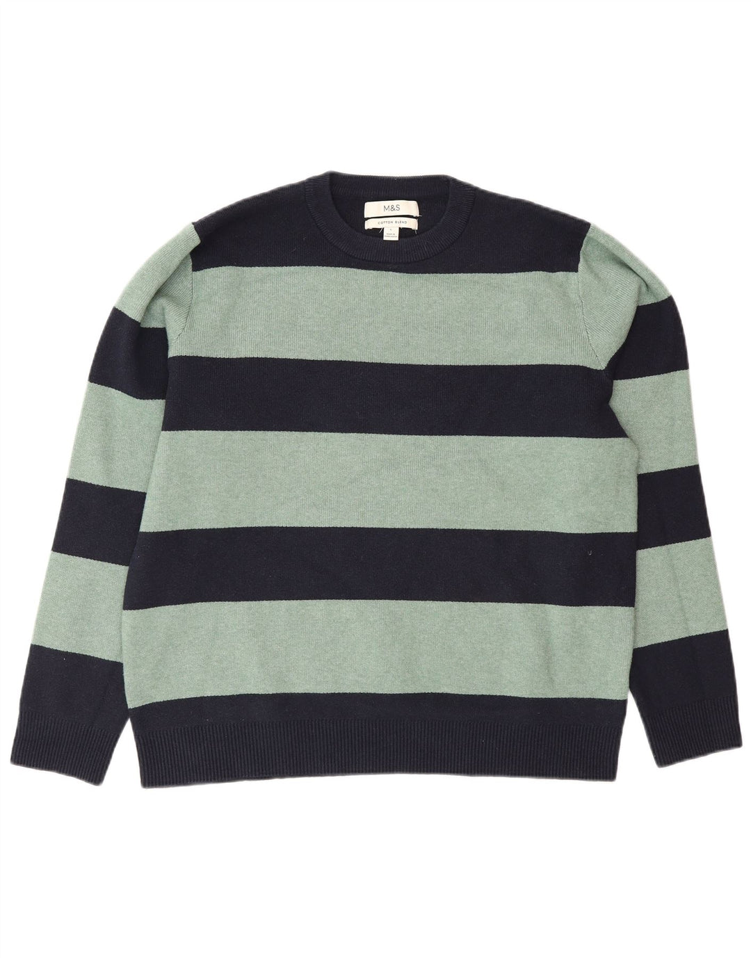 Marks & Spencer Damen-Pullover mit Rundhalsausschnitt, Gr. 40, Marineblau