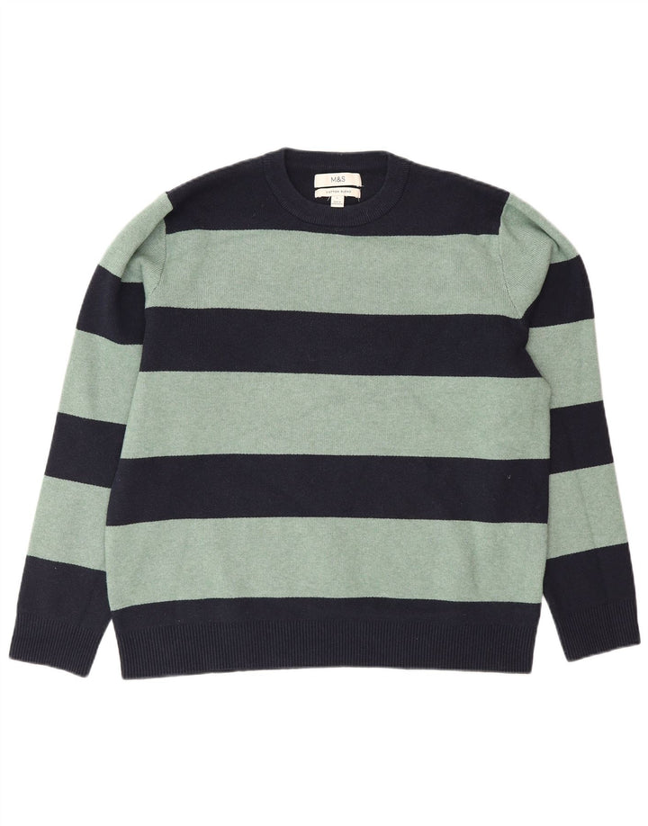 Marks & Spencer Damen-Pullover mit Rundhalsausschnitt, Gr. 40, Marineblau