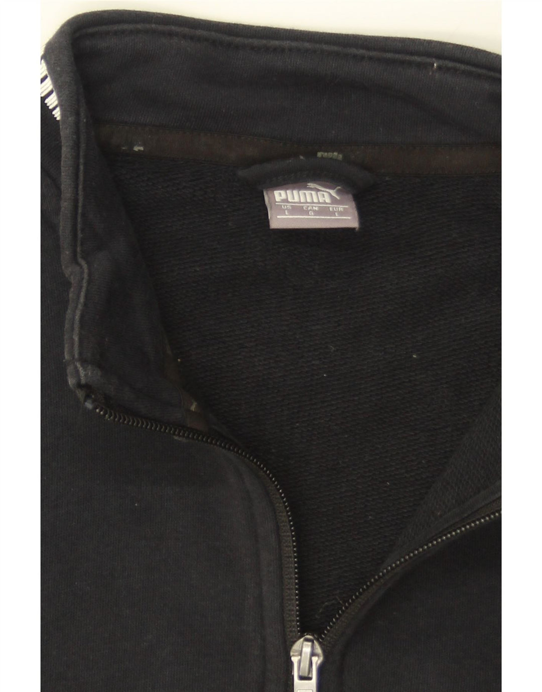 PUMA Womens Graphic Tracksuit Top Jacket UK 16 Large Black Cotton Vintage Puma and Second-Hand Puma from Messina Hembry 