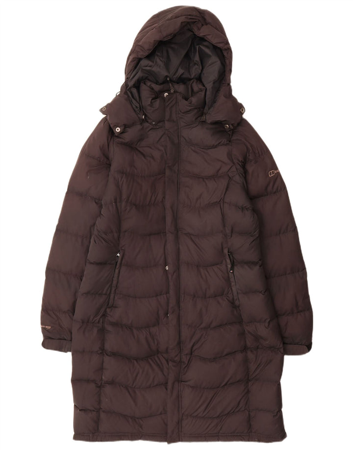 Berghaus Wattierter Damenmantel mit Kapuze, UK 12, Mittelschwarz, Polyester