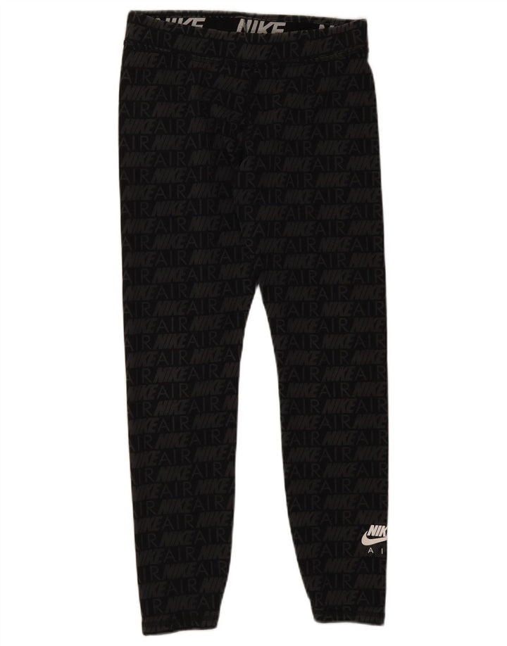 Nike Damen Graphic Leggings UK 12 Mittelgrau