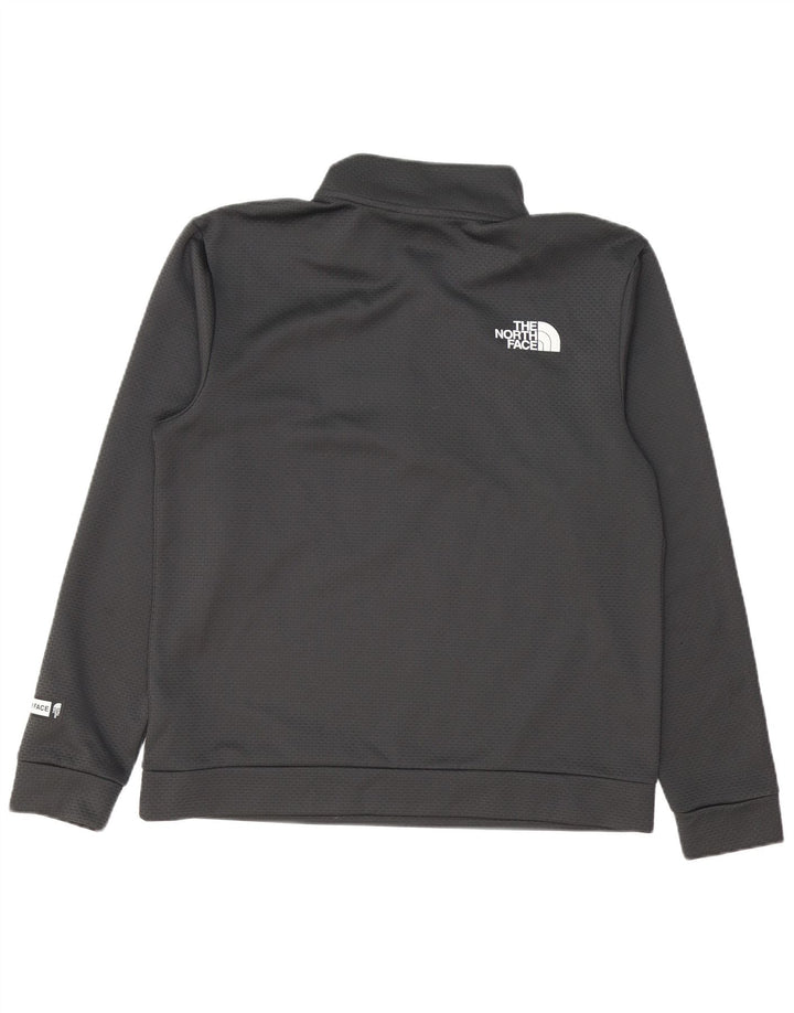 THE NORTH FACE Herren-Sweatshirt mit Reißverschluss am Hals, mittelgrau kariertes Polyester