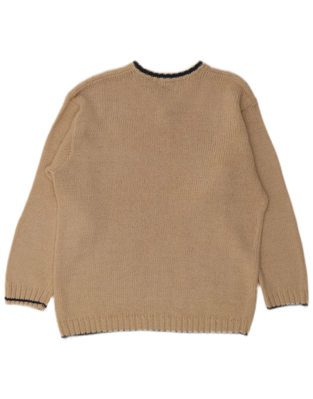 John F. Gee Herren-Pullover mit V-Ausschnitt IT 48/50 Mittelbeige Polyacryl