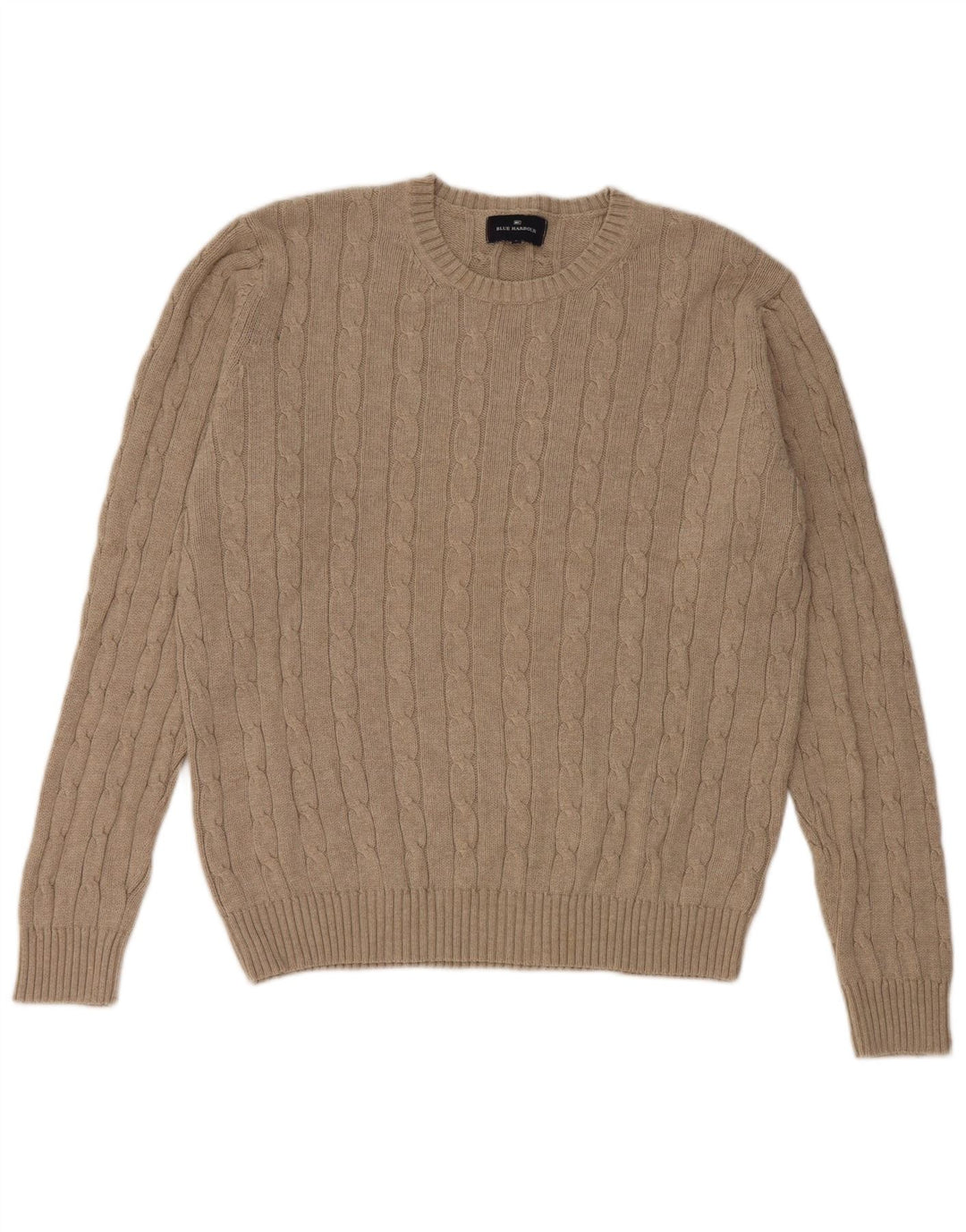 Marks & Spencer Herren-Pullover „Harbor“ mit Rundhalsausschnitt, Blau, Größe L, Grau