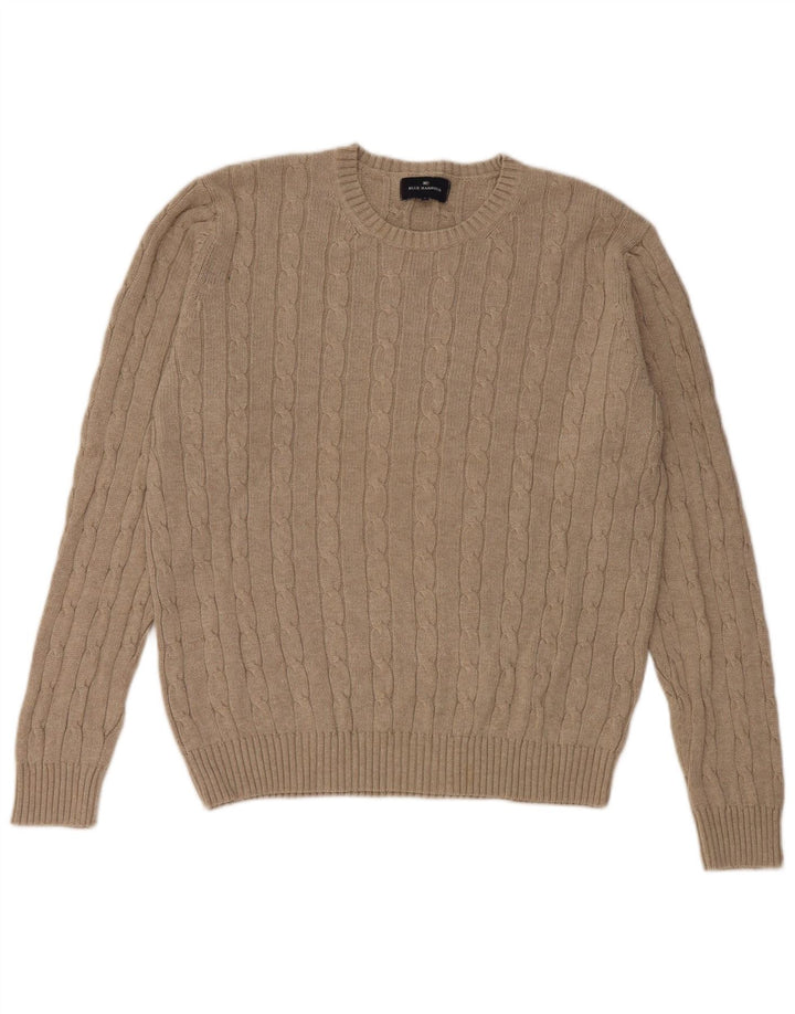Marks & Spencer Herren-Pullover „Harbor“ mit Rundhalsausschnitt, Blau, Größe L, Grau