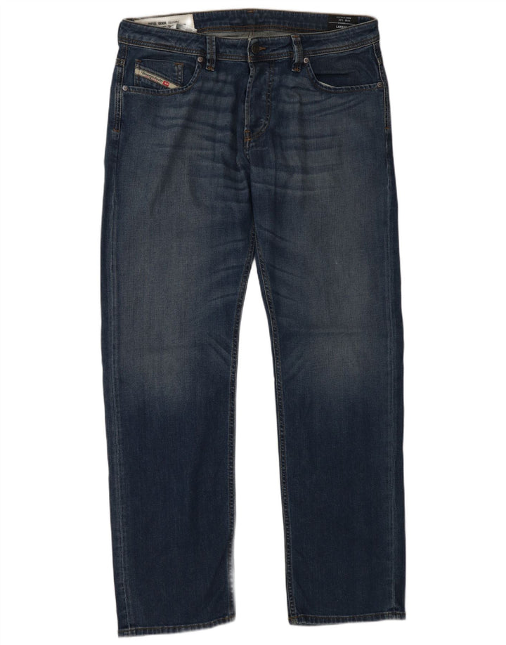 Diesel Herren Larkee Straight Jeans W36 L32 Blaue Baumwolle
