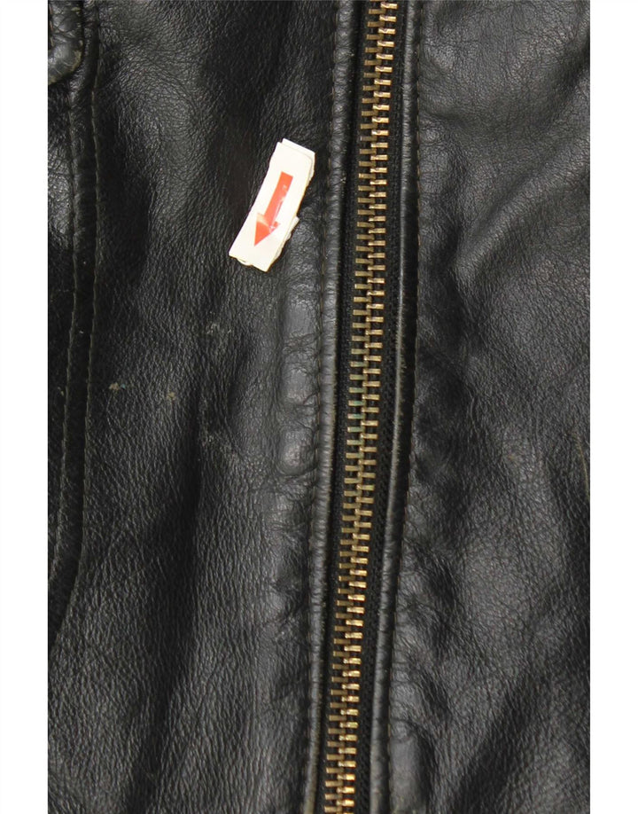 Vintage Herren Lederjacke UK 42 XL Schwarz