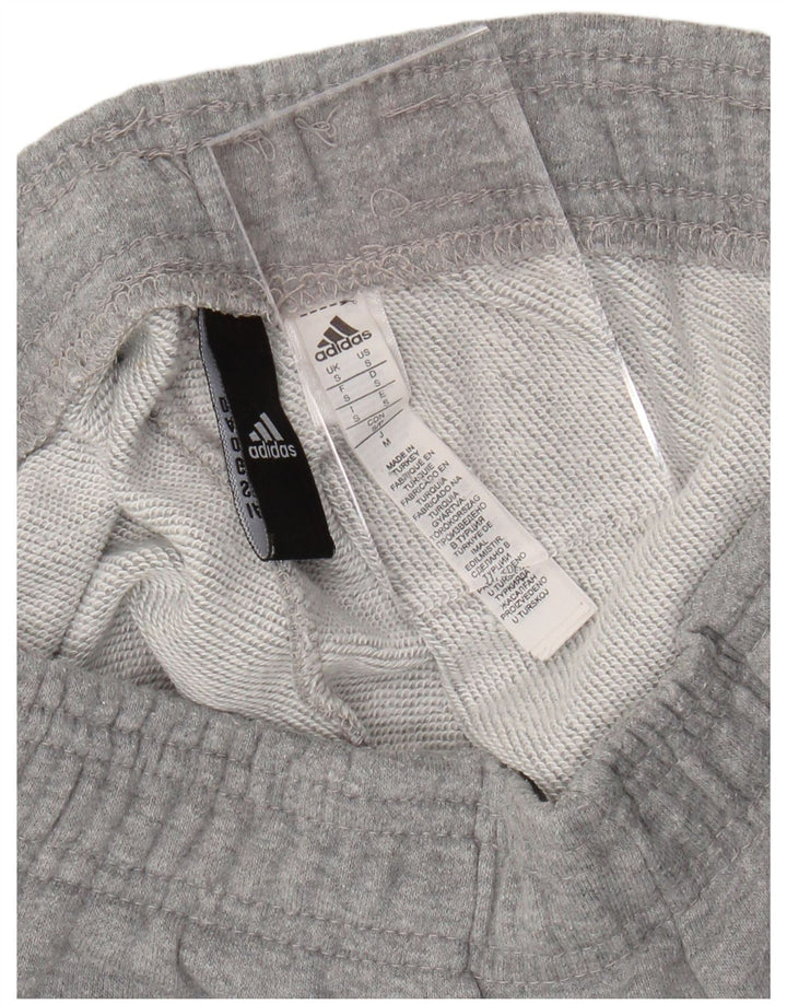 ADIDAS Damen Sportshorts UK 8 Small Graue Baumwolle