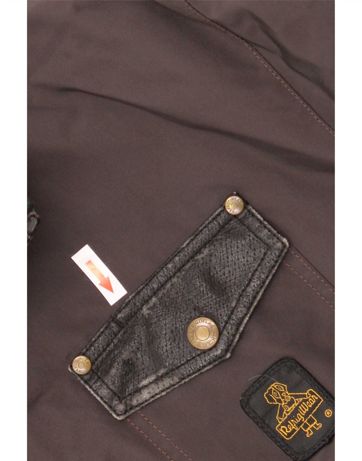 Refrigiwear Herren Bomberjacke UK 40 Large Grau Colourblock Polyamid