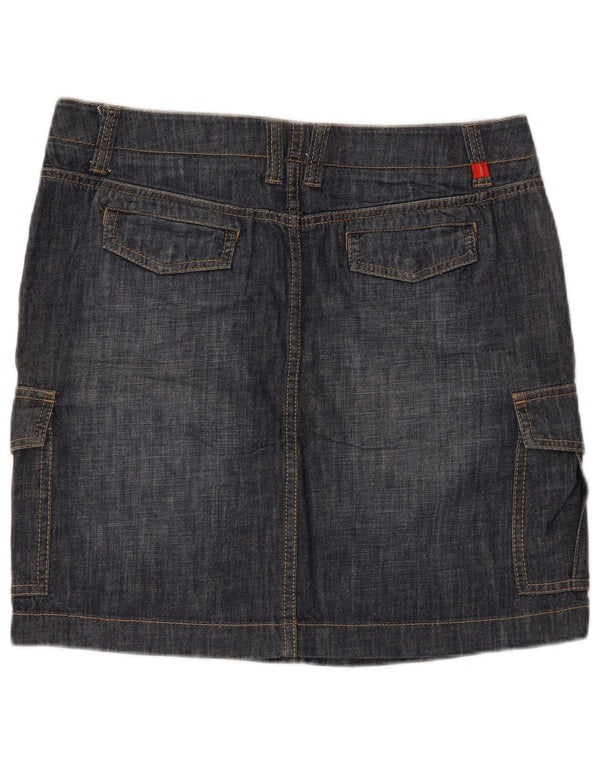Esprit Damen-Denim-Cargo-Rock UK 14 Large W34 Marineblaue Baumwolle