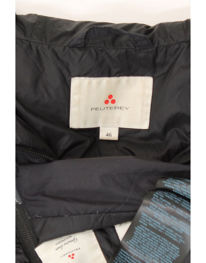 PEUTEREY Wattierte Damenjacke mit Kapuze IT 46 Large Schwarz Polyamid
