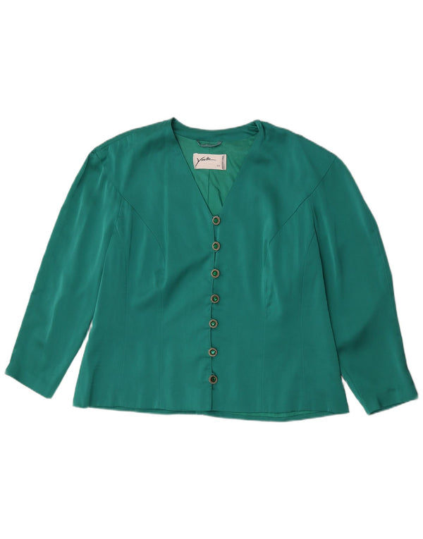 Yvette Damen 3/4-Ärmel-Hemdbluse EU 44 XL Grün