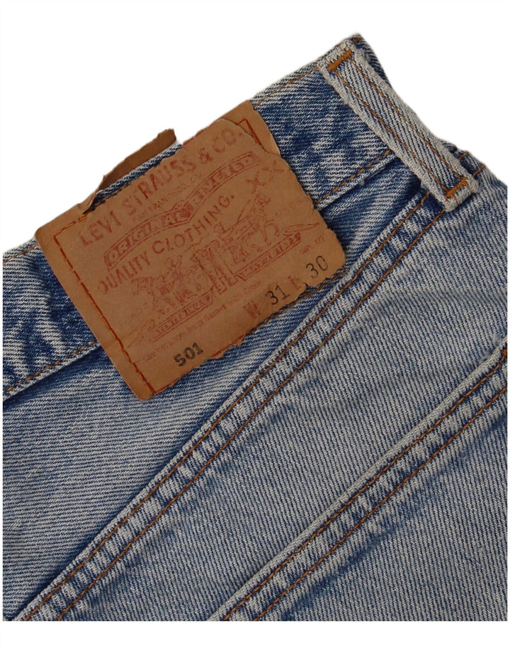 Levi's Damen 501 Distressed Mini Denim Rock W31 Mittelblaue Baumwolle