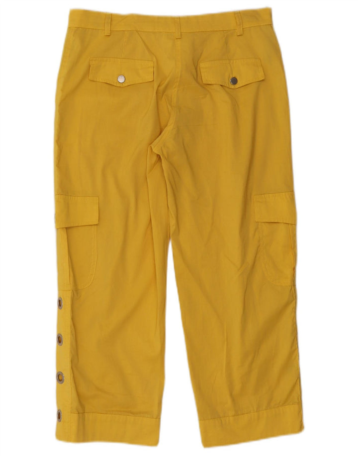Roccobarocco Capri-Cargohose für Damen, W30, L22, Gelb