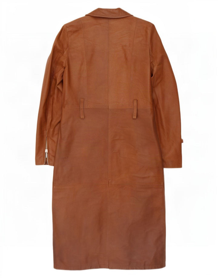 Vintage Damen Ledermantel IT 44 Mittelbraun