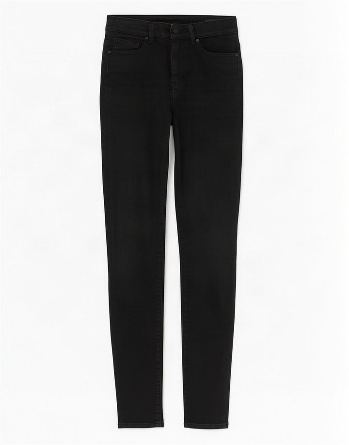 Lee Damen Skinny Jeans W26 L30 Schwarze Baumwolle