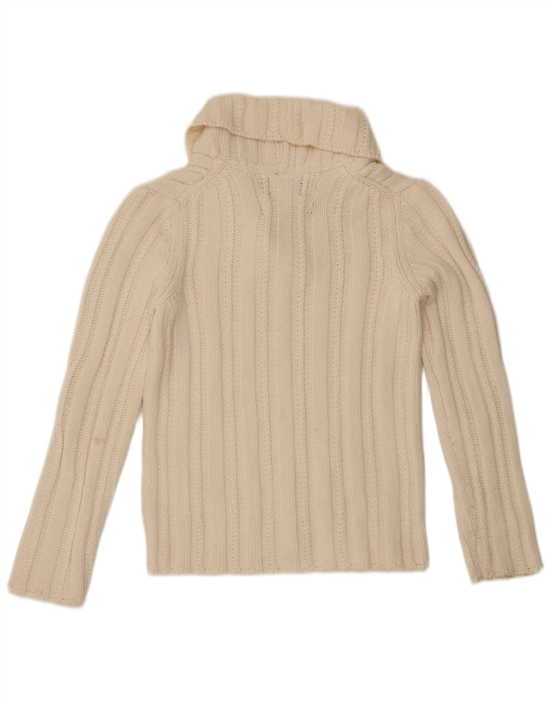WOOLRICH Damen-Pullover mit Schalkragen, Gr. 12, Mittelweiß