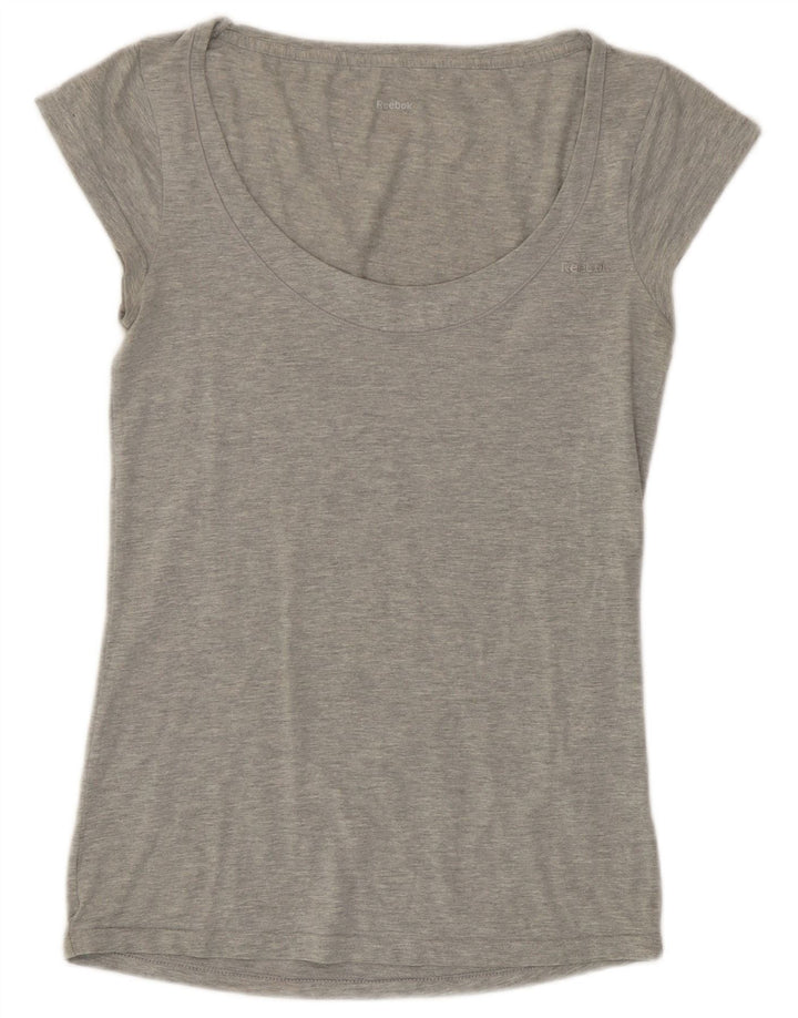 Reebok Damen T-Shirt Top UK 10 Small Grau