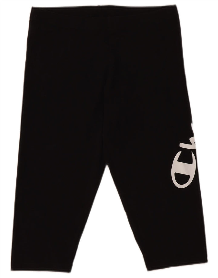 Champion Damen-Capri-Leggings mit Grafik, UK 10, Größe S, Schwarz