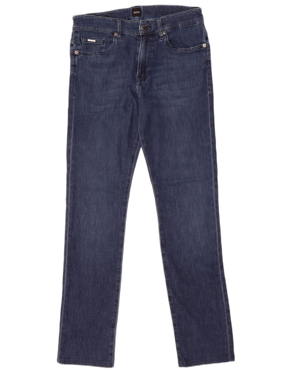 Hugo Boss Herren Slim Jeans W30 L29 Marineblau Baumwolle