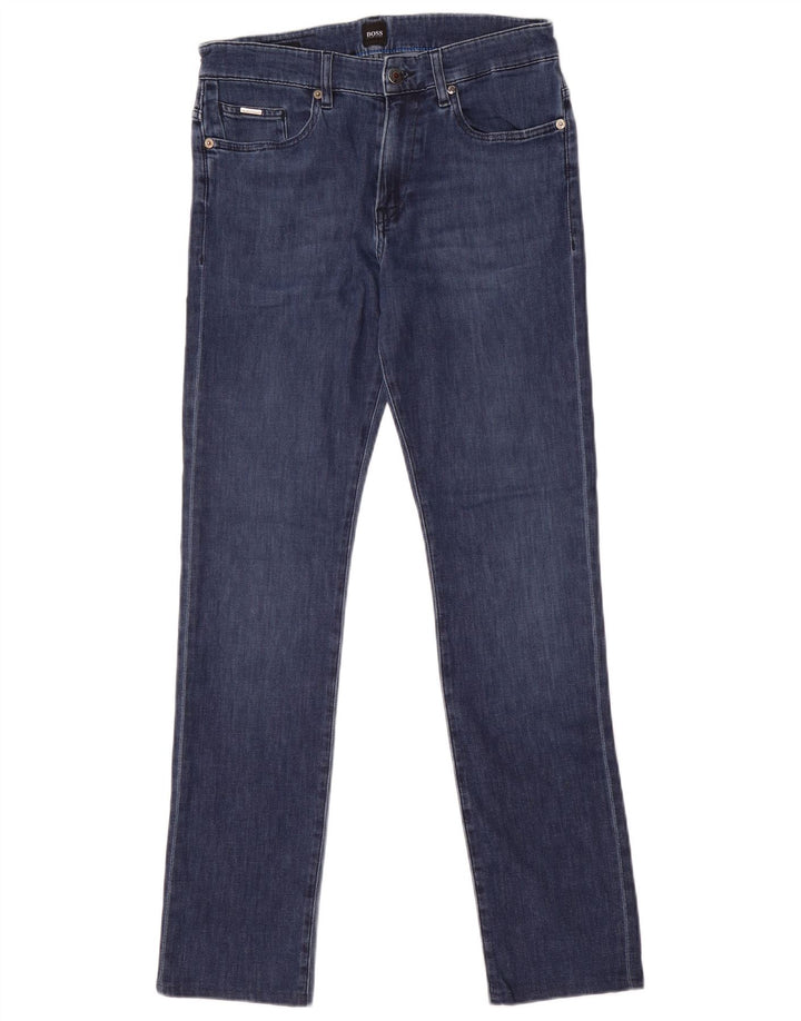 Hugo Boss Herren Slim Jeans W30 L29 Marineblau Baumwolle