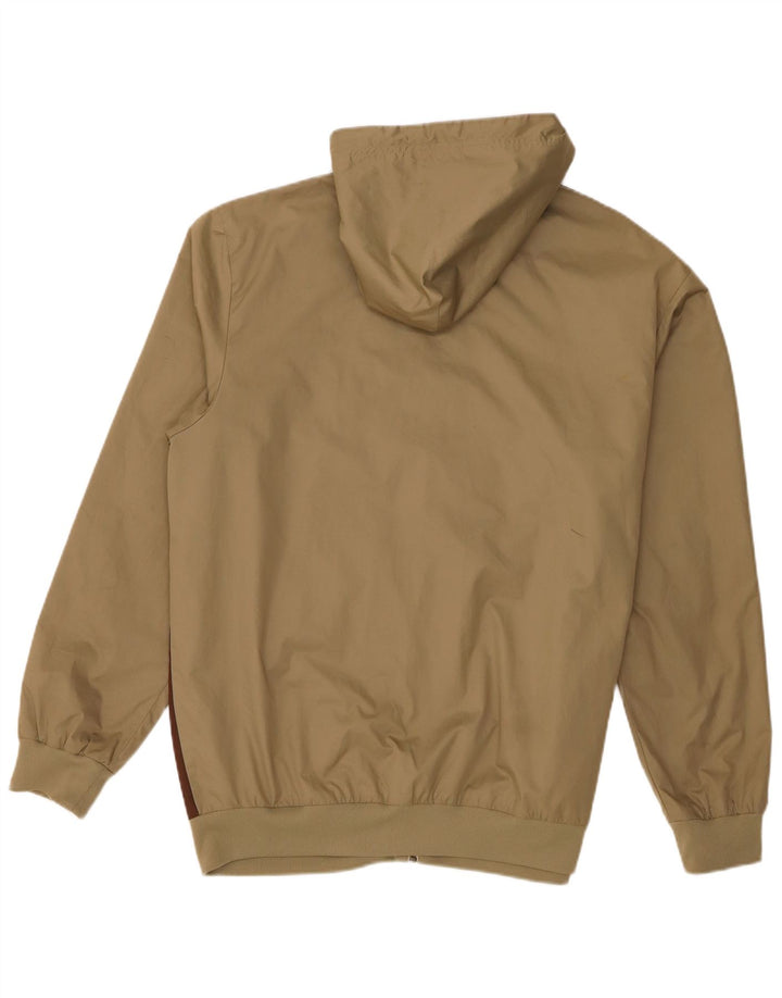 Adidas Herren-Trainingsanzug mit Kapuze, Oberteil, groß, Khaki, Farbblock-Polyester