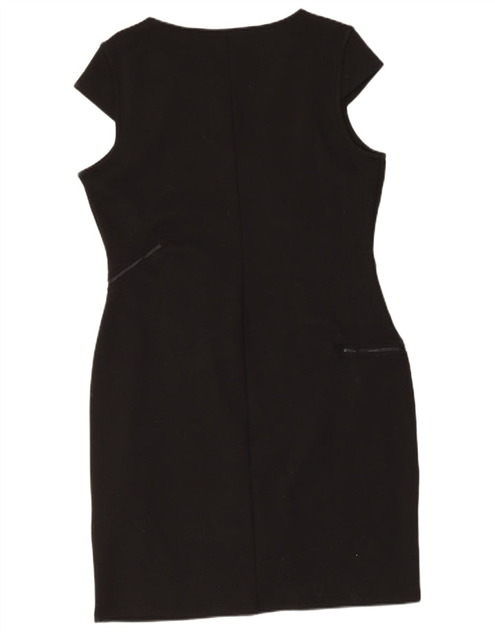 Desigual Damen Graphic Etuikleid UK 18 XL Schwarzes geometrisches Polyester