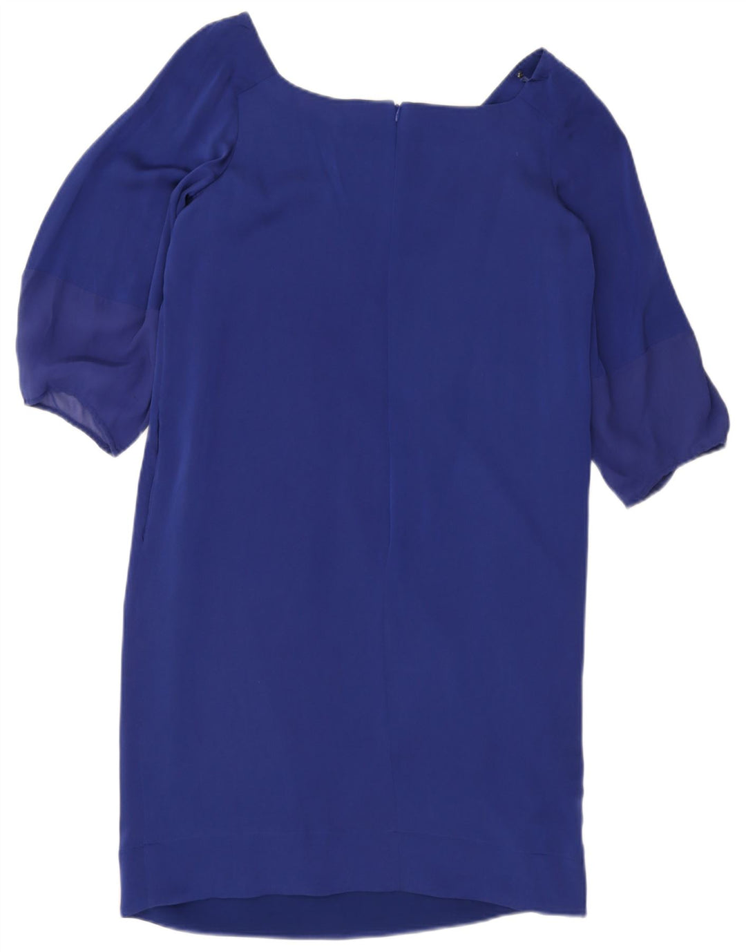 Armani Collezioni Damen Etuikleid mit 3/4-Ärmeln IT 44 Mittelblau